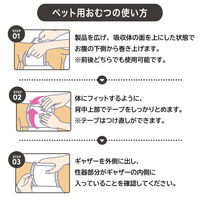 ペット用おむつ ピタフィット 男の子用 XS 超小～小型犬サイズ 48枚入 1袋 アイリスオーヤマ