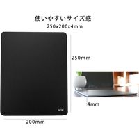 FSC ガラスマウスパッド　滑り止め付き　＜グレー＞ HKWーMOUSEPADーGY 1枚