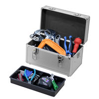 JEJアステージ　アルミツールボックス トレー付 ALーB295 シルバー　　1個