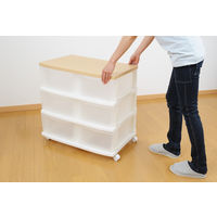 JEJアステージＥＷエミングストッカー6引出し　スモークブラウン1台