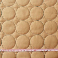 サークルステッチキルティング生地 -サーキュル- カーキ×グレー 3Mカット CIRQL-15-3M 1セット(3m切売カット)（直送品）