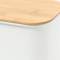 木の蓋ランドリーコンテナ M HOUSEHOLD GOODS ホワイト studio CLIP