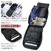 エレコム リュック 防犯 バックパック 28L TSAロック スキミング防止 ブラック BMーBPSC01LBK 1個