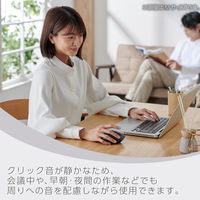 ワイヤレスマウス 静音 Bluetooth/無線2.4GHz 5ボタン Sサイズ 黒 M-SH21MBSKXBK エレコム 1個