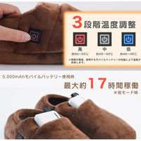 サンコー どこでも床暖スリッパ SRPP24SBW 1足（直送品）