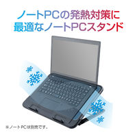 ナカバヤシ ノートPCクーラー　2WAY　2FAN　スタンダード　11～15.6インチ対応 NSFー09BK 1個