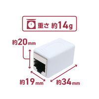 ナカバヤシ LANケーブル延長アダプタ　カテゴリー6A対応 CARー877 1個