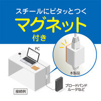 ナカバヤシ LANケーブル延長アダプタ　マグネット付　カテゴリー6A対応 CARー866AM 1個