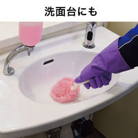 サンコー トイレブラシ 傷がつきにくい 業務用 ふわふわトイレ洗いクリーナー 1個 ピンク びっくりフレッシュ BA-72 単品
