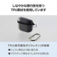 AirPods 4 ケース 用 ソフト カバー 衝撃吸収 落下防止 ブラック AVA-AP06AIR2BK エレコム 1個（直送品）