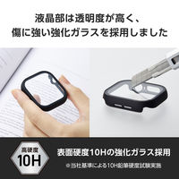 アップルウォッチ カバー Series10[46mm] フルカバー ブラック AW-24AFCGOBK エレコム 1個（直送品）