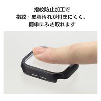 アップルウォッチ カバー Series10[46mm] フルカバー ブラック AW-24AFCGPBK エレコム 1個（直送品）