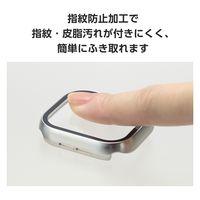 アップルウォッチ カバー Series10[46mm] フルカバー シルバー AW-24AFCGPSV エレコム 1個（直送品）