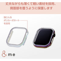 アップルウォッチ カバー Series 10[42mm] バンパー ハード オーロラ AW-24BBPPJACR エレコム 1個（直送品）