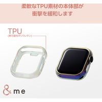 アップルウォッチ カバー Series10[42mm] バンパー ソフト オーロラクリア AW-24BBPUACR エレコム 1個（直送品）