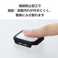 アップルウォッチ カバー Series10[42mm] フルカバー ブラック AW-24BFCGBK エレコム 1個（直送品）