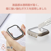 アップルウォッチ カバー Series10[42mm] フルカバー グレージュ AW-24BFCGJGB エレコム 1個（直送品）