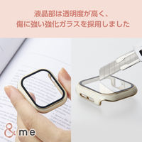 アップルウォッチ カバー Series10[42mm] フルカバー ホワイト AW-24BFCGJWH エレコム 1個（直送品）