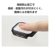 アップルウォッチ カバー Series10[42mm] フルカバー ブラック AW-24BFCGPBK エレコム 1個（直送品）