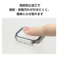 アップルウォッチ カバー Series10[42mm] フルカバー シルバー AW-24BFCGPSV エレコム 1個（直送品）