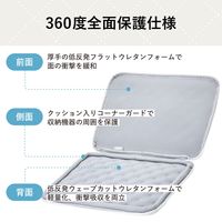 パソコンケース 14インチ クロスステッチ キルティング 衝撃吸収 ソフトアイスクリーム BM-IBQTX14WH エレコム 1個（直送品）