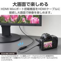 HDMI変換ケーブル mini 20cm スーパースリム ブラック ECAD-HDACSS2BK エレコム 1個