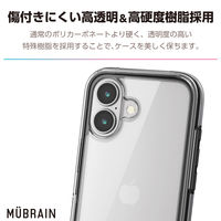 iPhone16 ケース ハイブリッド 衝撃吸収 軽量 ブラック×クリア PM-A24AHVAIR2BK エレコム 1個（直送品）