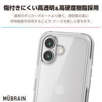 iPhone16 ケース ハイブリッド 衝撃吸収 軽量 ホワイト×クリア PM-A24AHVAIR2WH エレコム 1個（直送品）