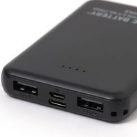 5000mAh薄型モバイルバッテリー ブラック LAKOLE/ラコレ