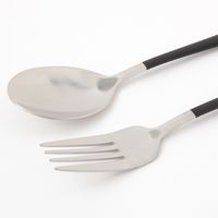スプーン&フォークセット ブラック 1セット（1個×2） LAKOLE/ラコレ