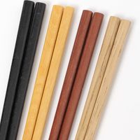 ウッド四角箸5点セット ブラウン LAKOLE/ラコレ