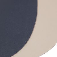 フェイクレザーランチョンマット ペブル グレー×ネイビー LAKOLE/ラコレ