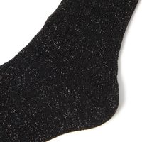 レディース ロングラメルーズソックス ブラック 23～25cm LAKOLE/ラコレ