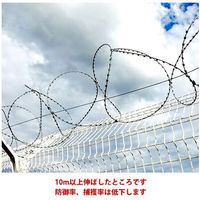 ＮＴＹ 有刺鉄線カミソリワイヤー 最大10mまで可能 コイル径約45cm 鉄亜鉛メッキ 1巻（直送品）