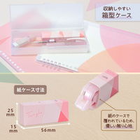 プラス 紙ケース入りテープのり パスティ しっかり貼れる 使いきり ピンク 54563 1個