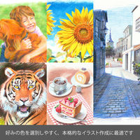 ぺんてる 色鉛筆 アートマルチ8 ホルダータイプ 色芯8色 専用替芯 芯削り器付 XPH804ST 1セット