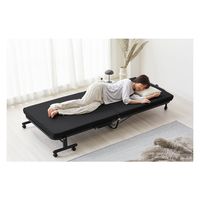 アイリスオーヤマ 折りたたみベッド OTB-KRR ブラック 1台（直送品）