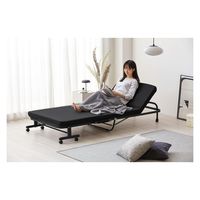 アイリスオーヤマ 折りたたみベッド OTB-TRR ブラック 1台（直送品）