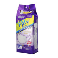 タマガワエーザイ フィッティ　Fitty シルキータッチ耳ゴムふわり ホワイト やや大きめサイズ プリーツ　1袋（30枚入）