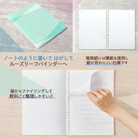 プラス ノート パスティ ノート型ルーズリーフ B5 ドット入り罫線 50枚 グリーン 76033 1セット(1冊×3)
