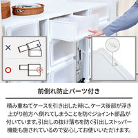 【引き出し収納】　天馬　フィッツケース アドバンス 55ー35M　ホワイト/クリア　幅35.0×奥行55.0×高さ25.0cm　1個