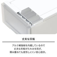 【引き出し収納】　天馬  フィッツケース アドバンス 55ー40Sホワイト/クリア　幅40.0×奥行55.0×高さ20.0cm　1セット（1個×4）