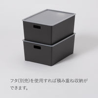 【均一価格】 収納ボックス  インナーボックススリム 浅型 ダークグレー　幅190×奥行260×高さ115mm　1個 オリジナル