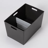 【均一価格】 収納ボックス  インナーボックス/ワイド深型 ダークグレー　幅385×奥行263×高さ226mm　1個 オリジナル