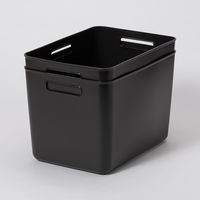 【均一価格】 収納ボックス  やわらかインナーボックス/ワイド深型 ダークグレー　幅364×奥行259×高さ245mm　1個 オリジナル