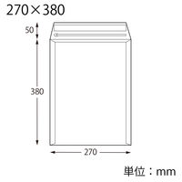 HEIKO 紙製クッション付き宅配平袋 茶 270×380mm 封かんシール付 1袋（10枚入） 004192028