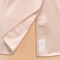 オオサキメディカル プラスハート ワンタッチ肌着 前開 婦人 7分袖 M ピンクボーダー 74819 1枚