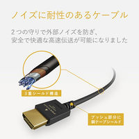 HDMIケーブル 1ｍ プレミアムHDMI 4K/Ultra HD対応 スリム DH-HDP14ES10BK エレコム 1個（直送品）