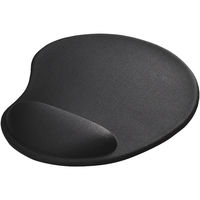 バッファロー（BUFFALO） リストレスト一体型マウスパッド 低反発タイプ ブラック BSPD15BK 1台