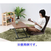 YAMAZEN（山善）コンパクトに2つ折りできるハイバック座椅子幅430×奥行570～920×高さ200～660mmブラウンIHZ-43（BR） 1脚（直送品）